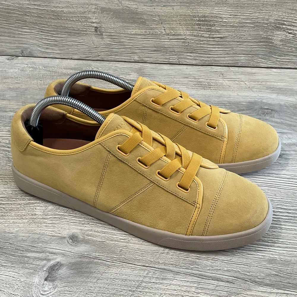 Vionic Jean Slip-On Sneakers Women's Size 11 Yellow Suede Comfort Casual Shoes
